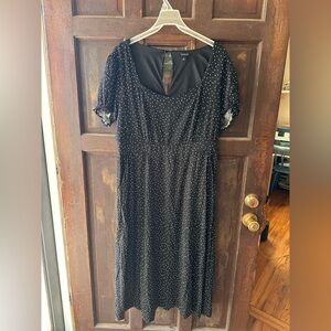 Torrid Black and White Polka Dot Midi Dress